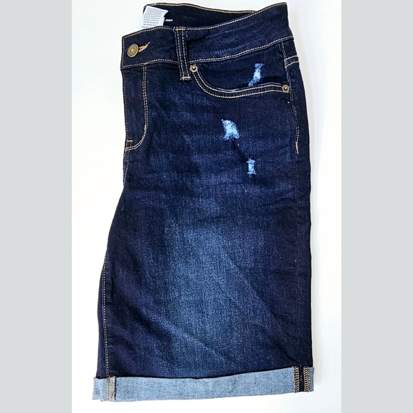 Size 10 Dark Blue Jean Shorts - Picture 2 of 4